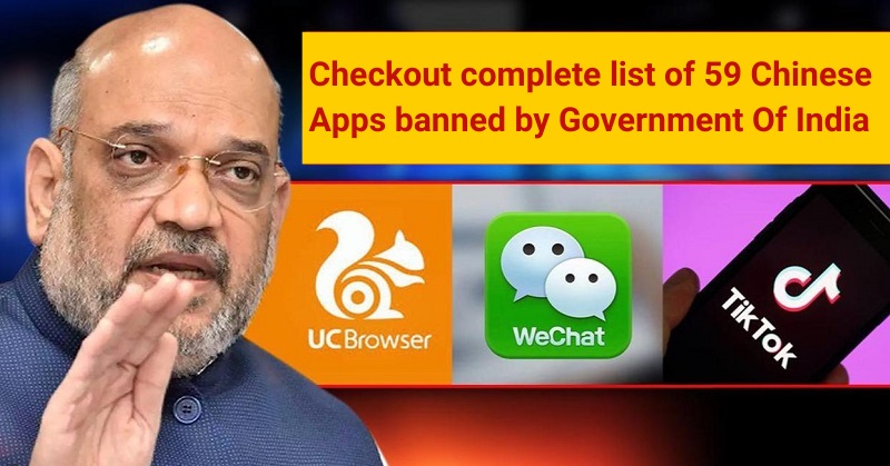 Indian Government Bans 59 Chinese Apps Including TikTok, ShareIt And UC Browser