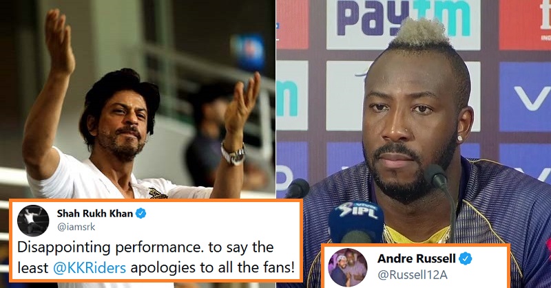 Andre Russell Gives Perfect Response To Shah Rukh Khan’s Tweet On KKR’s Loss Against MI