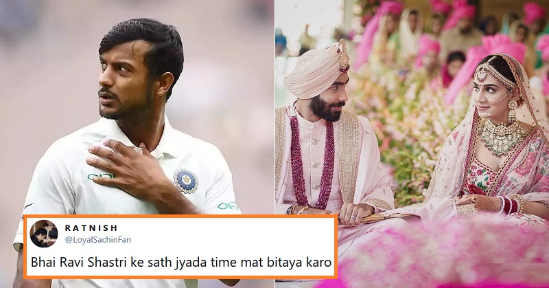 Mayank Agarwal Makes A Big Blunder Congratulating Bumrah And Sanjana, Had To Delete His Post