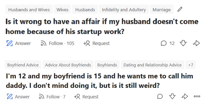 14 Strange Relationship Questions On Quora That No Love Guru Can Answer