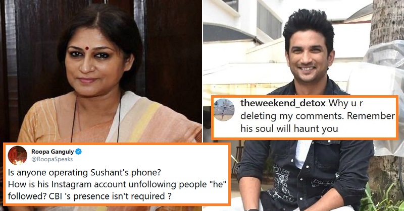 Roopa Ganguly Alleges Sushant’s Instagram Being Operated, Says Evidence Are Tampered