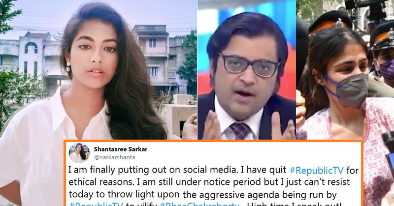 A Journalist Quit Republic TV On Ethical Ground, Accused Channel For Running Agenda