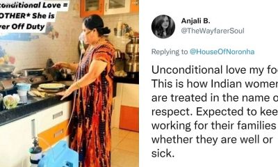 Guy Shares Photo Of Mother Cooking While On Oxygen Support, Calls It ‘Unconditional Love’