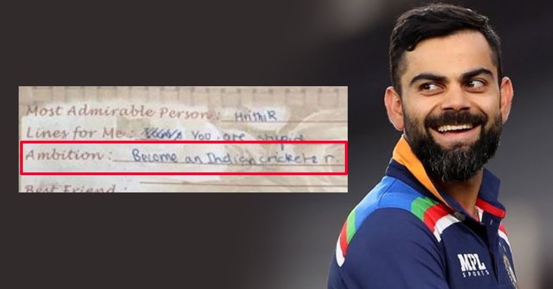 Virat Kohli’s Secret Slam Book From His School Days Is Going Viral On Social Media