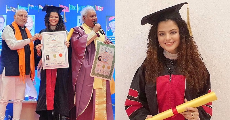 Singer Palak Muchhal Honoured With Doctorate Degree By American University