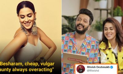 Riteish Deshmukh Gives Classy Reply To Troll Who Called Genelia D’Souza ‘Vulgar Aunty’