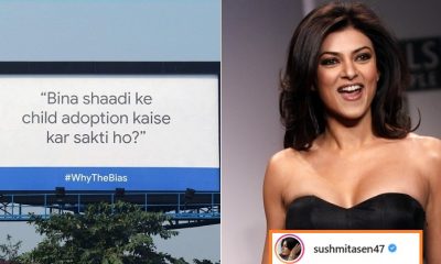 Sushmita Sen Replies To Hoarding About “Child Adoption Without Marriage” Like A Queen