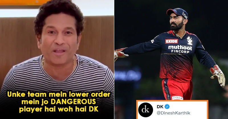 Sachin Tendulkar Heartily Applauds Dinesh Karthik, DK’s Response Is A Pure Gold