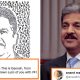 Anand Mahindra Humble Reply To A Man Who Made His Portrait Using Tamil Letters