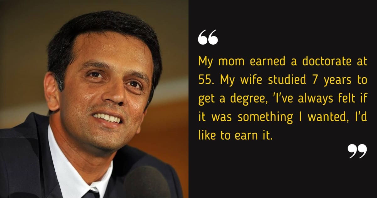 Rahul Dravid reject doctorate