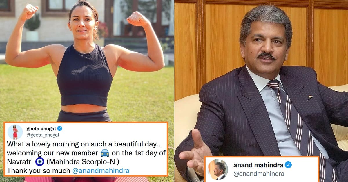 Anand Mahindra Geeta Phogat Mahindra Scorpio