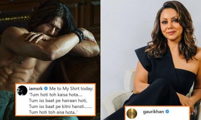 Gauri Khan on SRK shirt