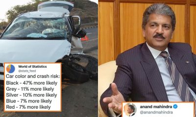 Anand Mahindra on car accidents stats