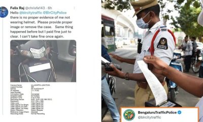 Bengaluru Traffic Police Man Not Wearing Helmet