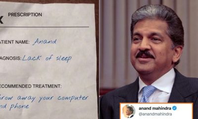 Anand Mahindra lack of sleep reply