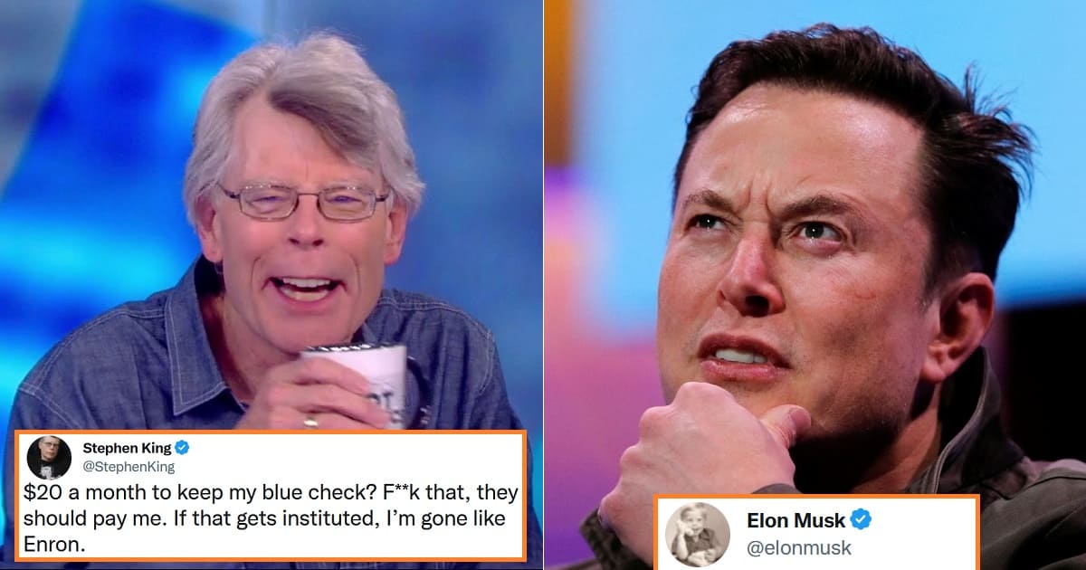 Stephen King trolls Elon Musk