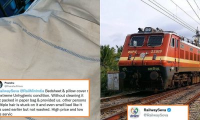 Indian Railway reply dirty bedsheet