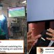 Man watches FIFA World while operation