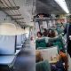 Railway passenger finds his seat doesn