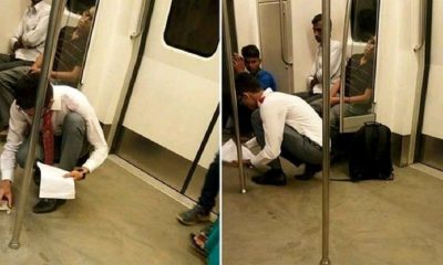 boy clean floor Delhi Metro