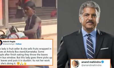 Anand Mahindra reacts Fruit Seller Picks Up Trash