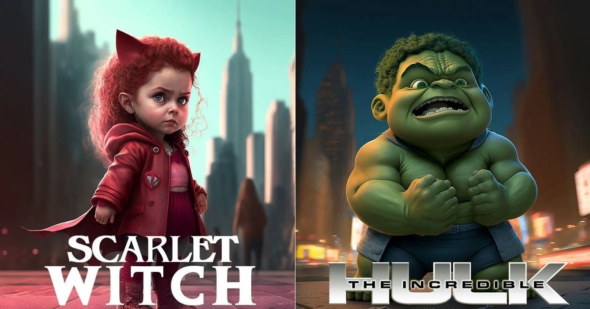 Baby Marvel Superheroes AI Generated