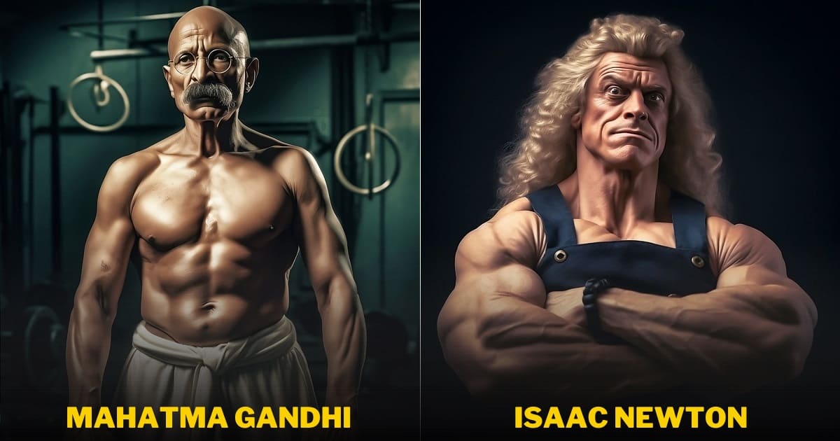 Historical Figures Gym AI Photos