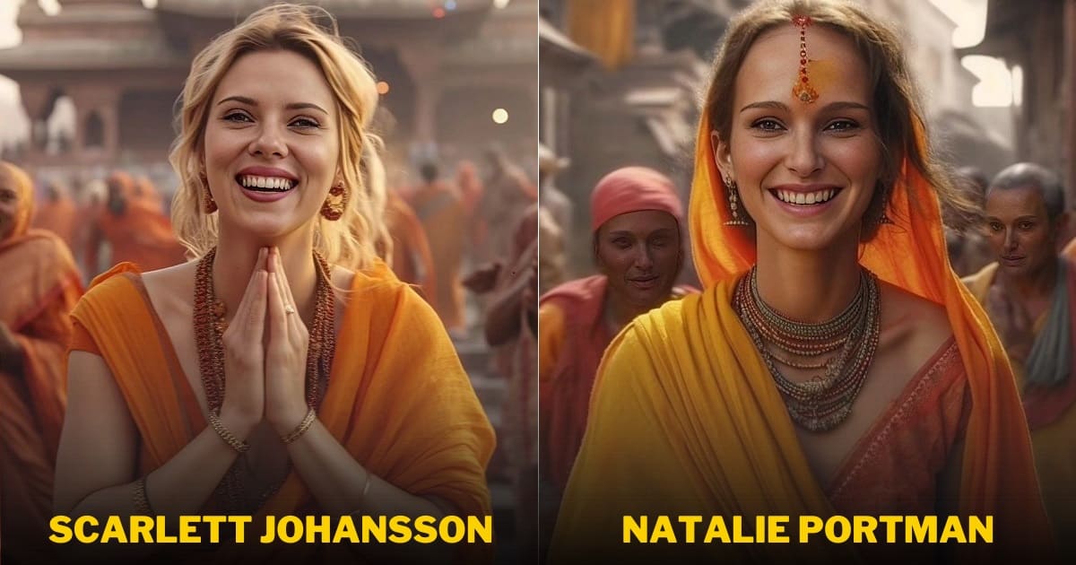 Hollywood Actresses As Indian Monks